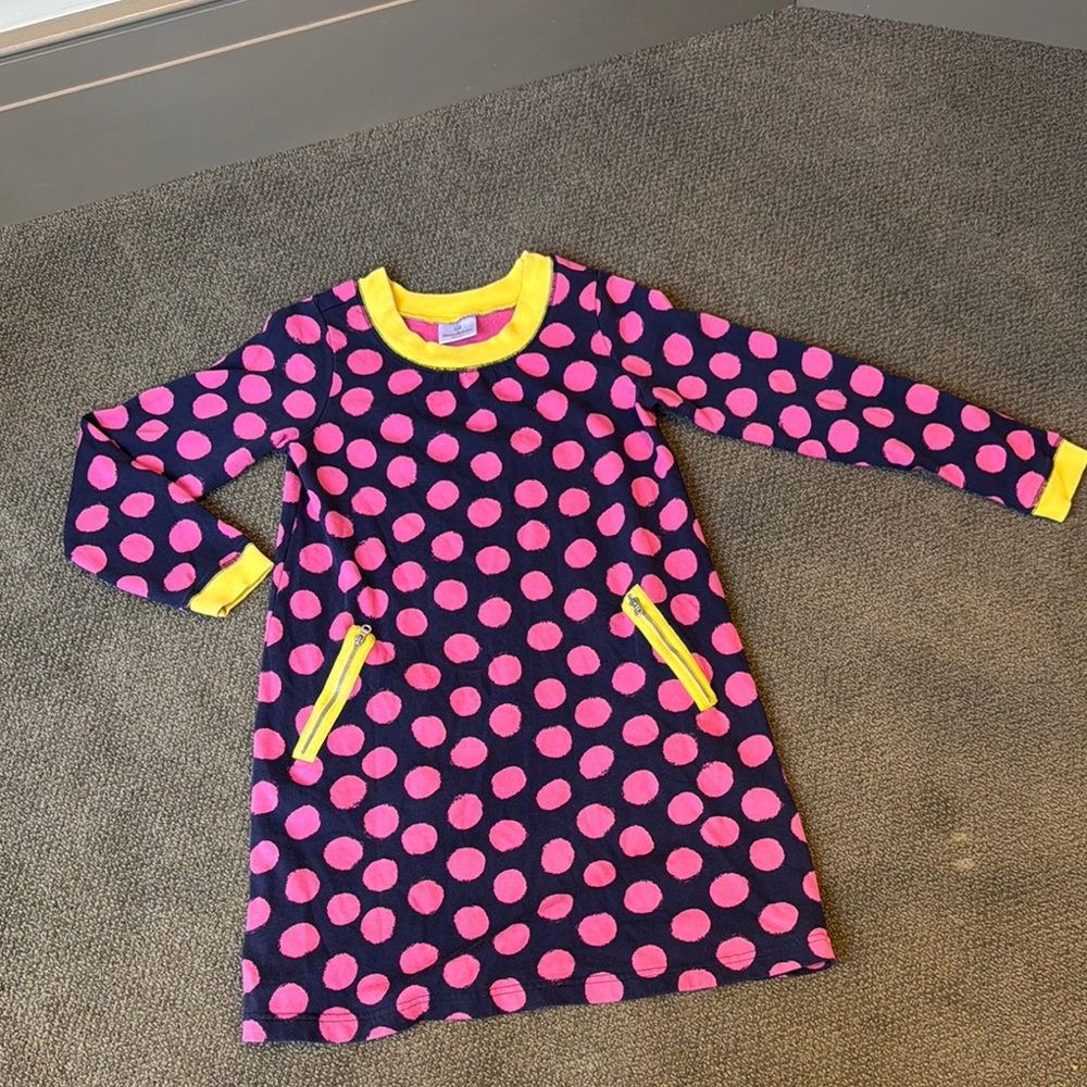 Hanna Andersson Pink Polka Dot Mini Dress